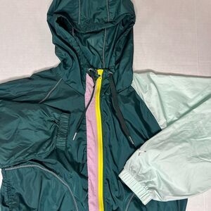 Puma Cosmic Jacket Colorblock Ponderosa Pine/Fair Aqua Size Medium